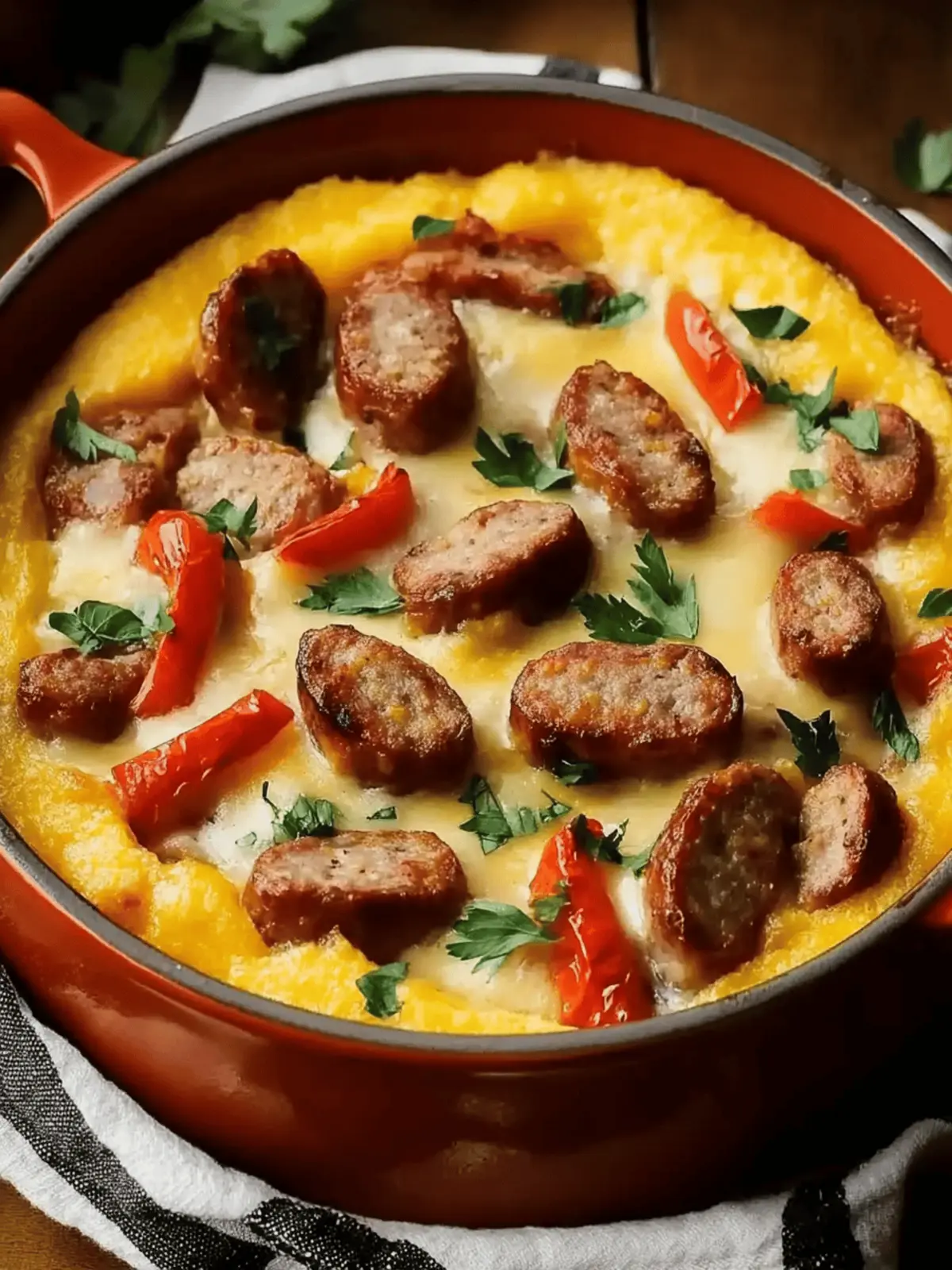 Sausage and Polenta Bake Dinner