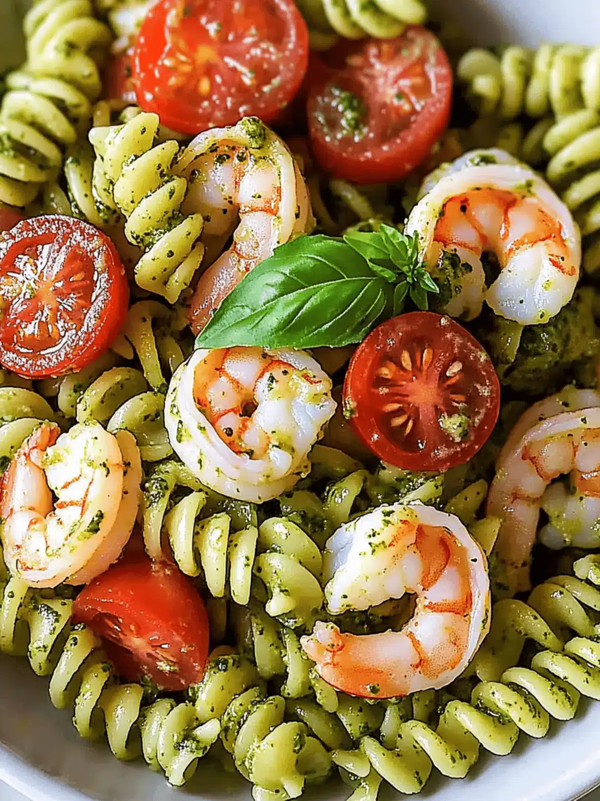 30-Minute Shrimp Pesto Pasta Salad