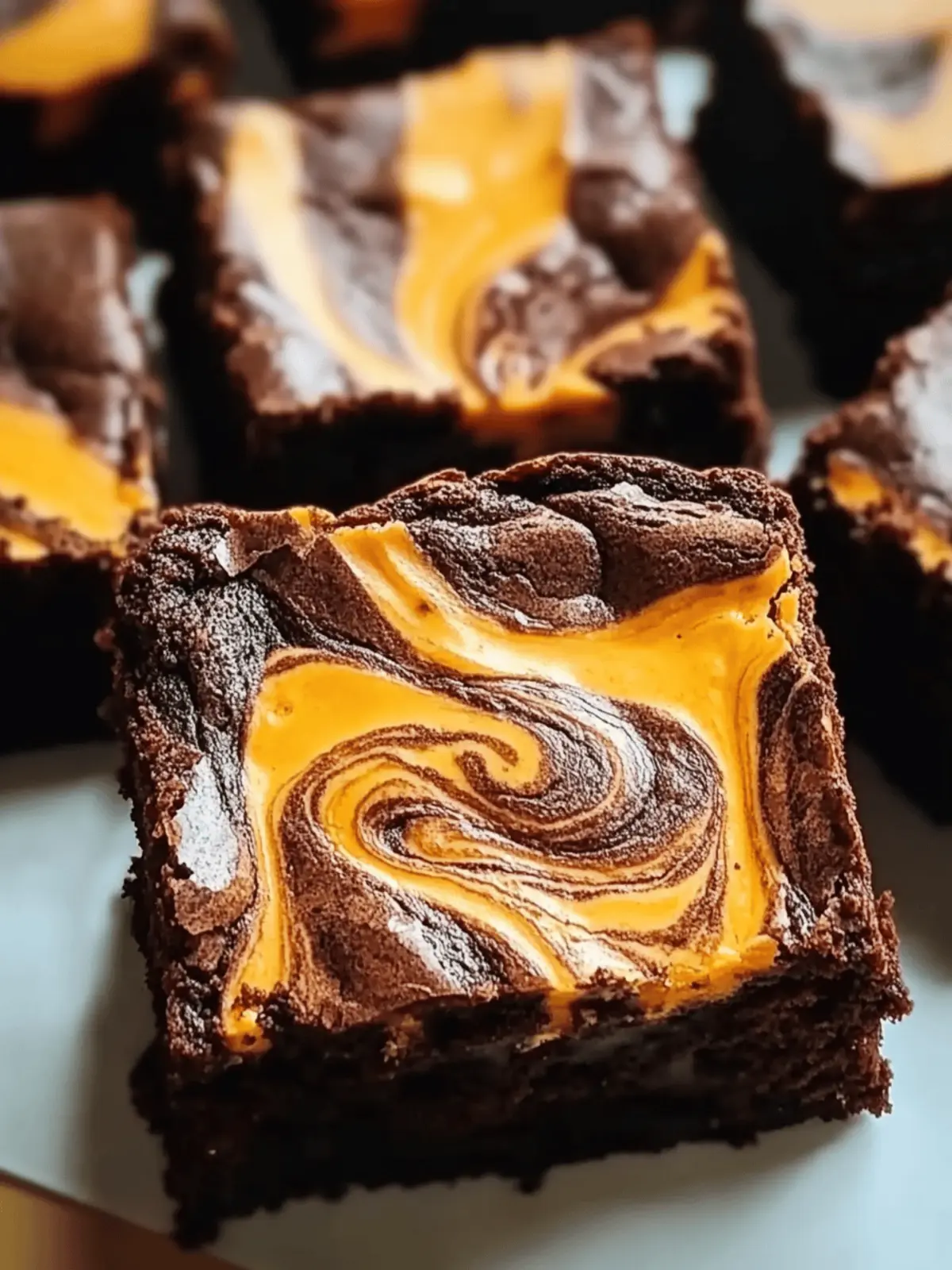 Halloween Cream Cheese Swirl Brownies
