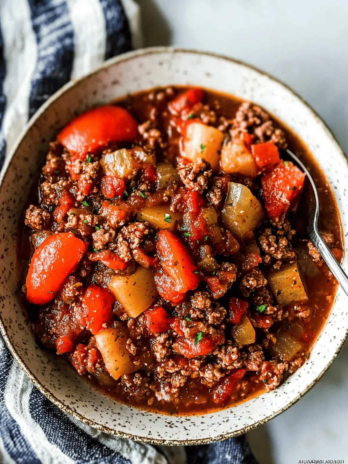 Crockpot Ground Beef Stew