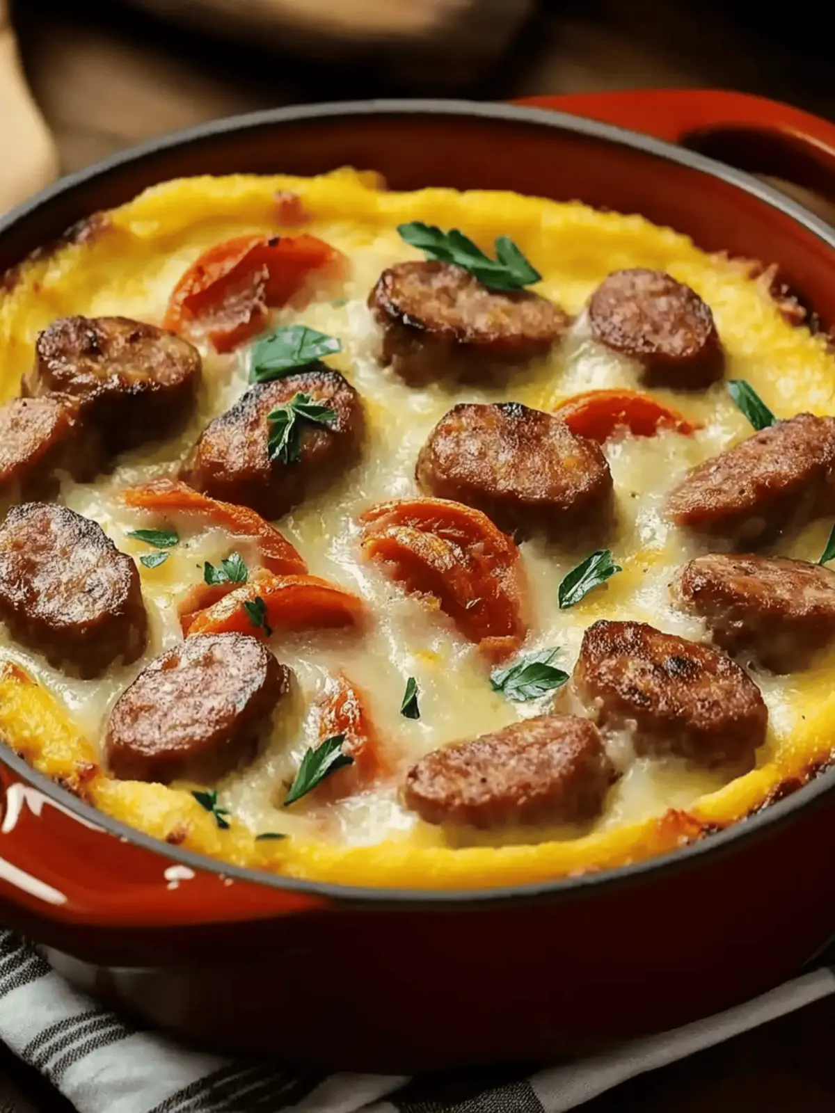 Sausage and Polenta Bake Dinner
