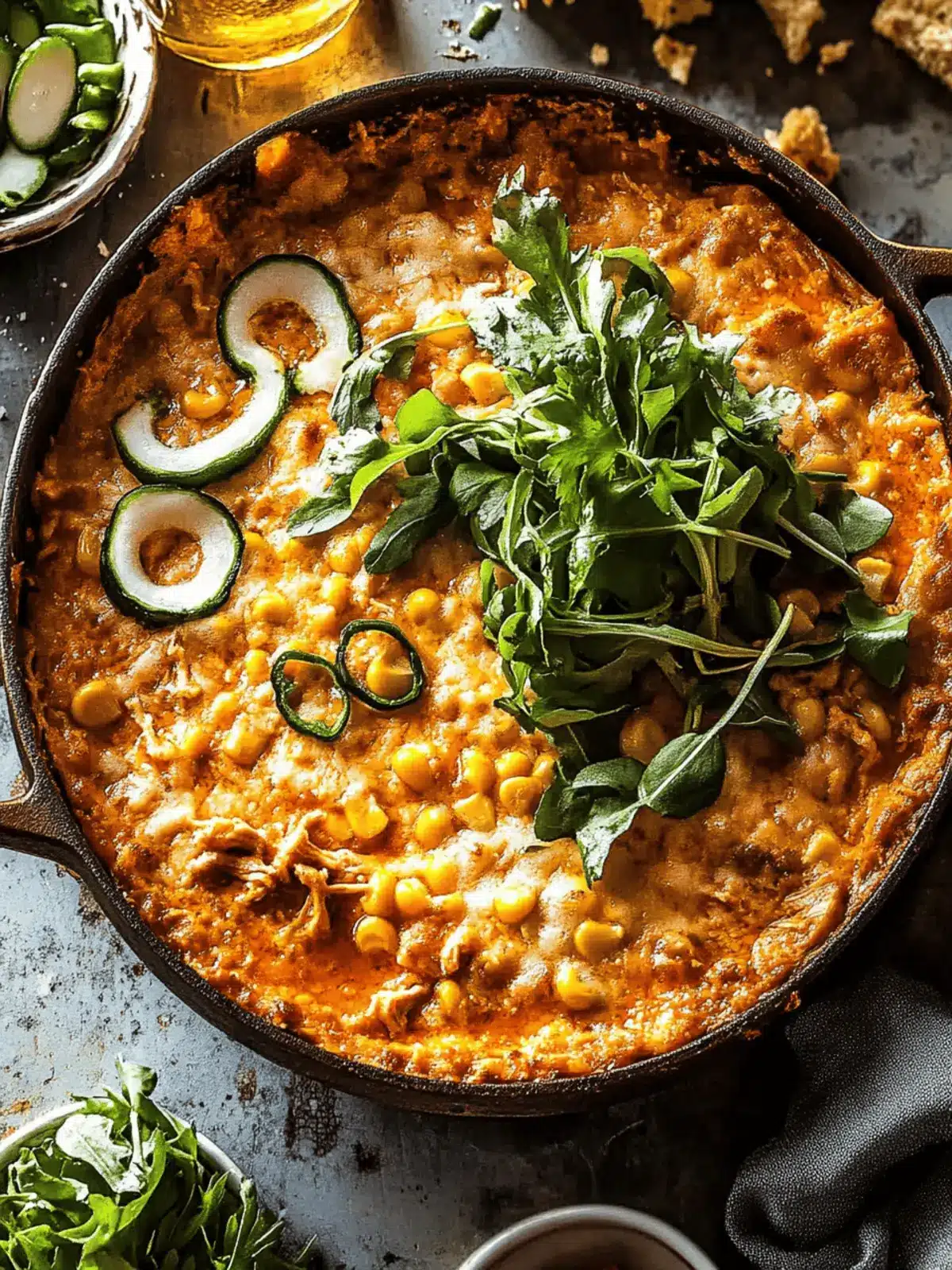 Buffalo Chicken Corn Dip