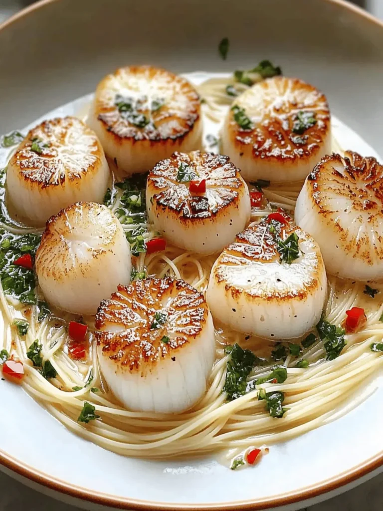 Sea Scallops with Angel Hair Pasta
