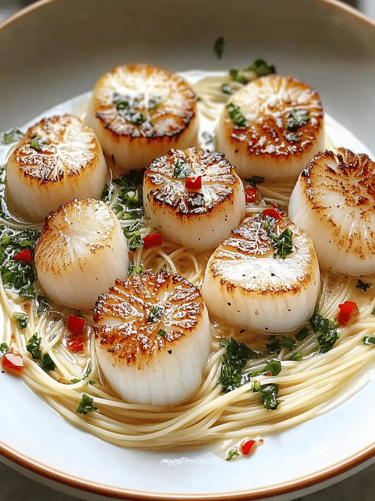 Sea Scallops with Angel Hair Pasta