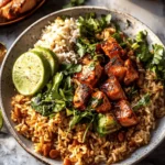 Spicy Chipotle Honey Salmon Rice Salad