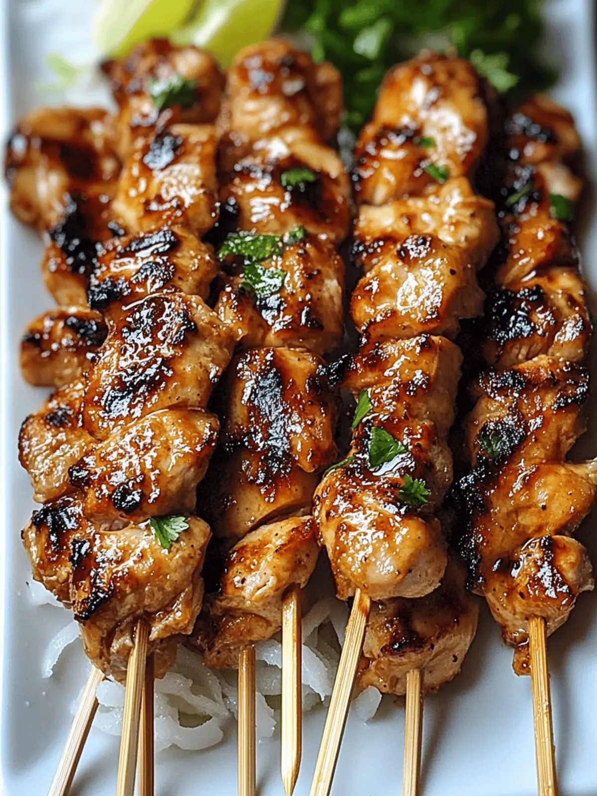 Juicy Coconut-Lime Chicken Skewers