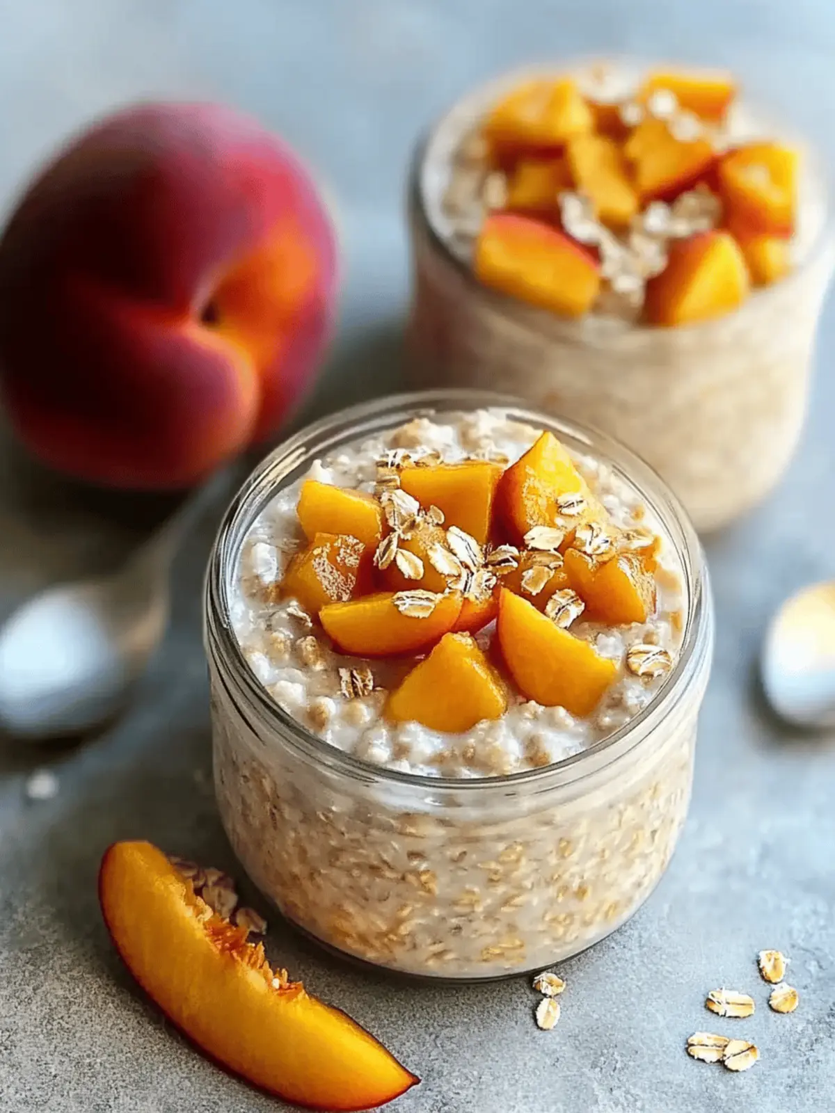 Peach Cobbler Overnight Oats