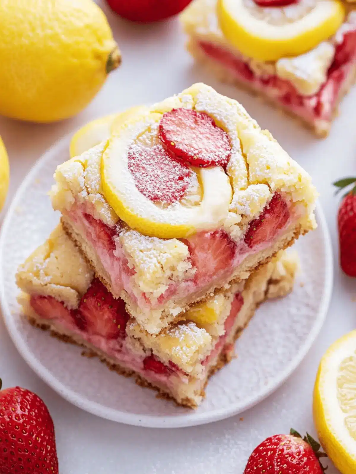 Tasty Strawberry Lemon Blondies
