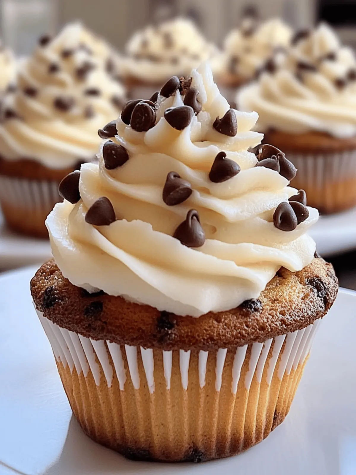 Chocolate Chip Cupcakes with Frosting for Sweet Bliss!