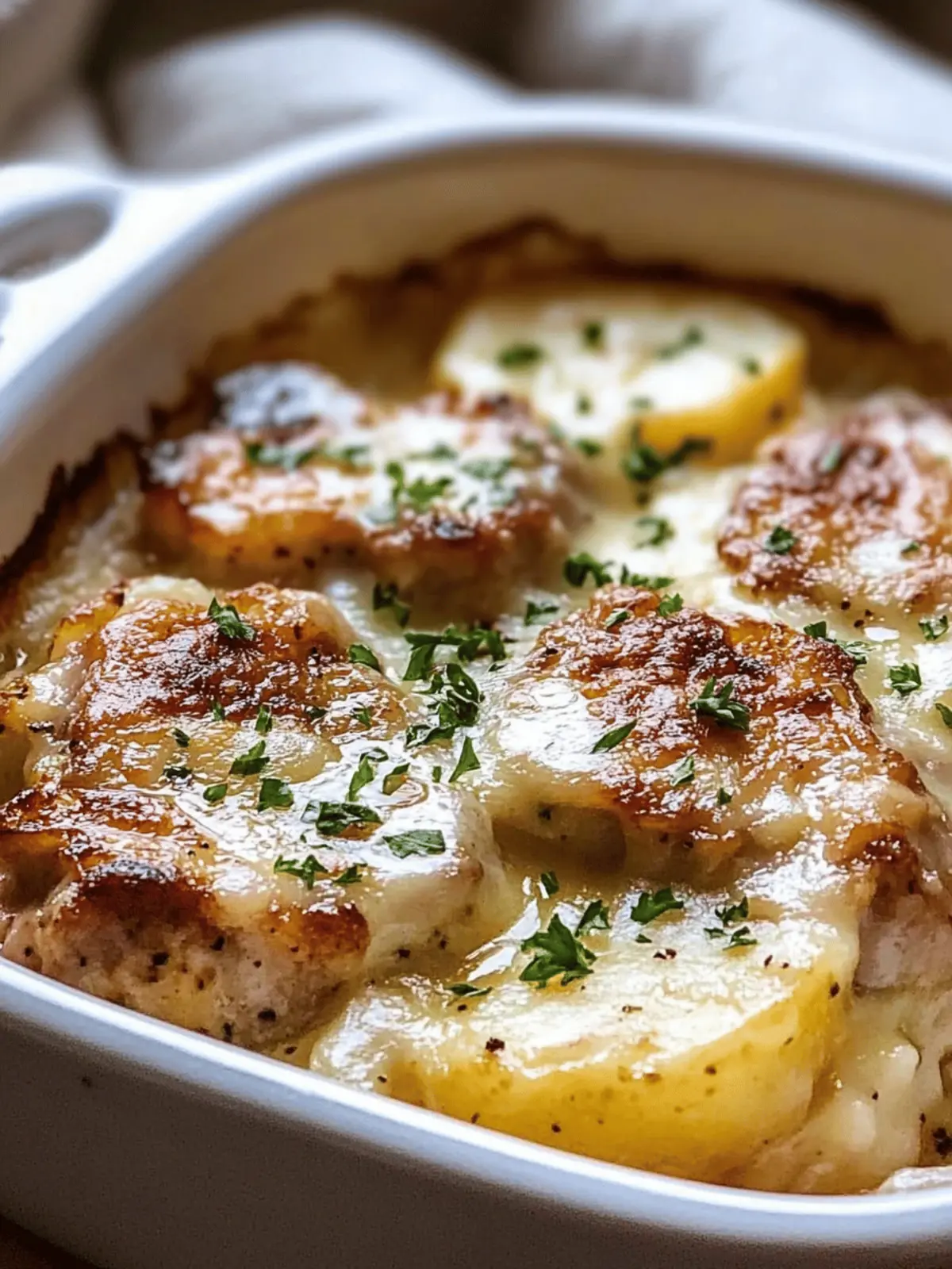 Smothered Pork Chop Scalloped Potato Casserole