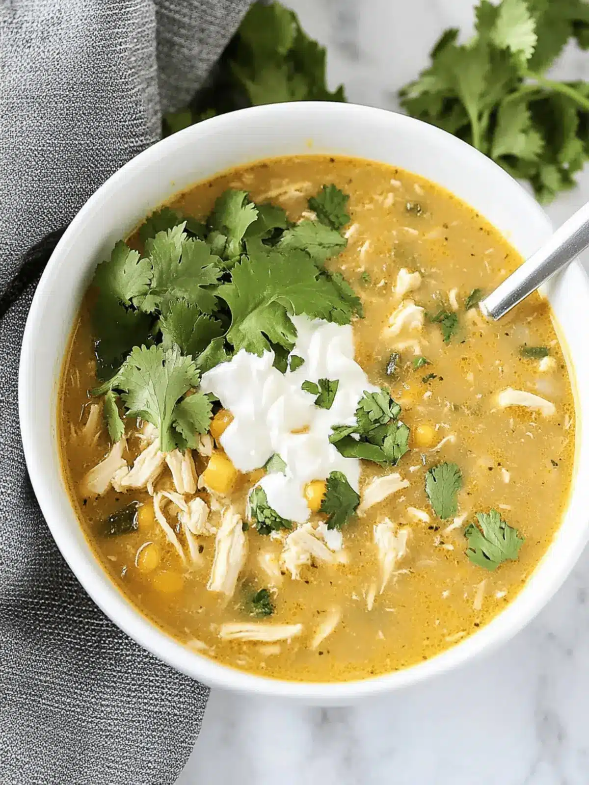 Green Chile Chicken Enchilada Soup