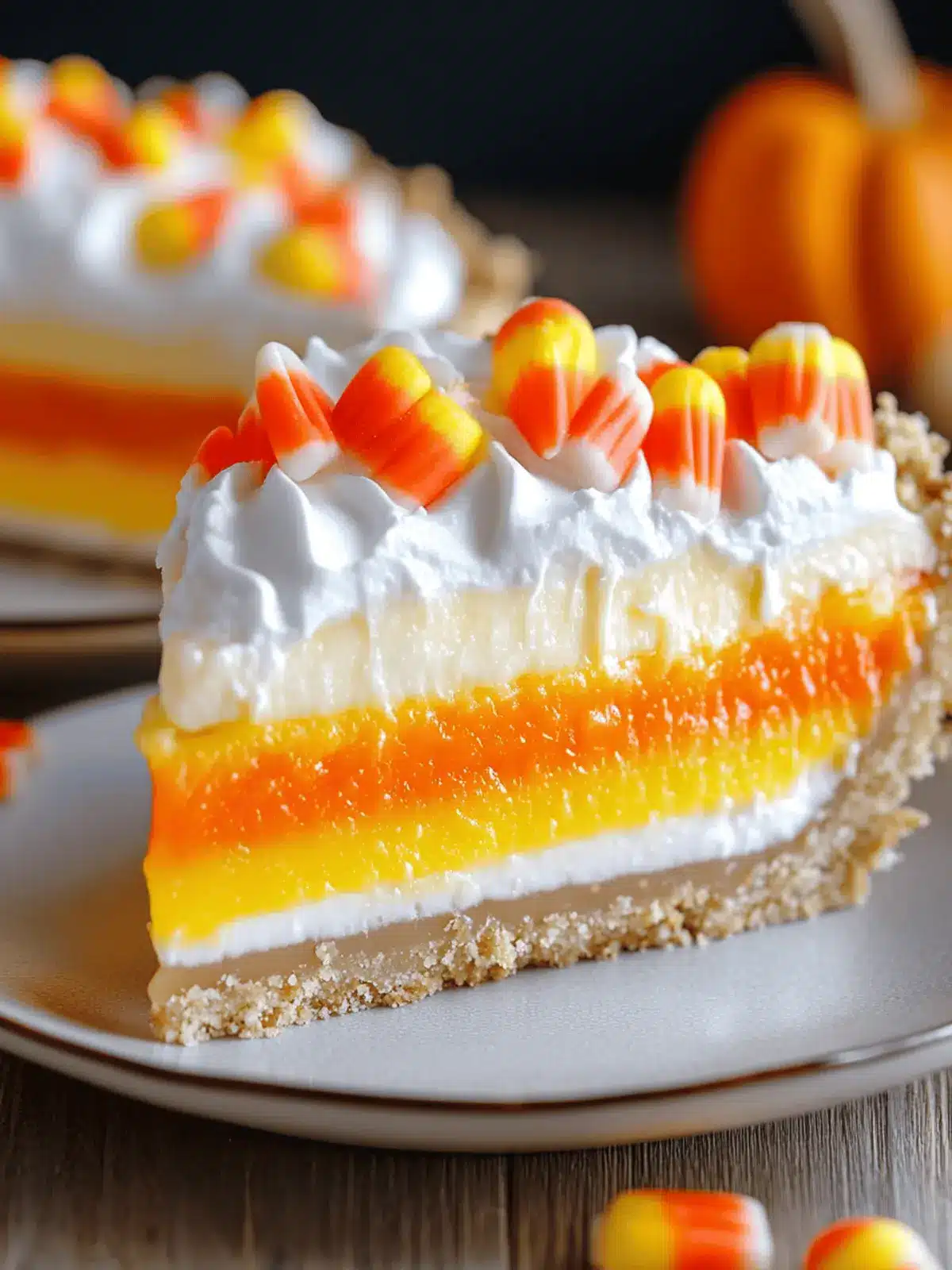 Layered Candy Corn Pie