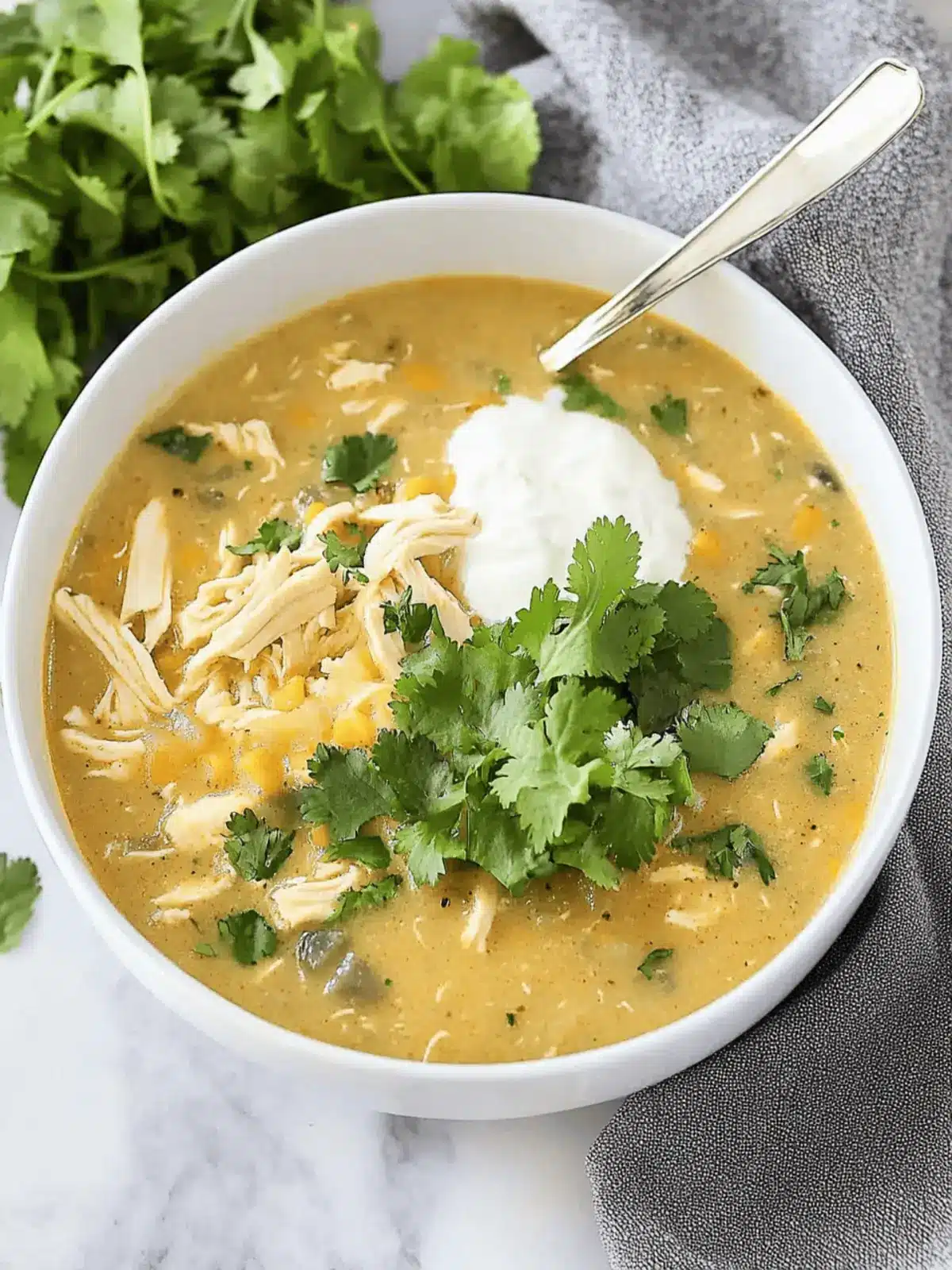 Green Chile Chicken Enchilada Soup