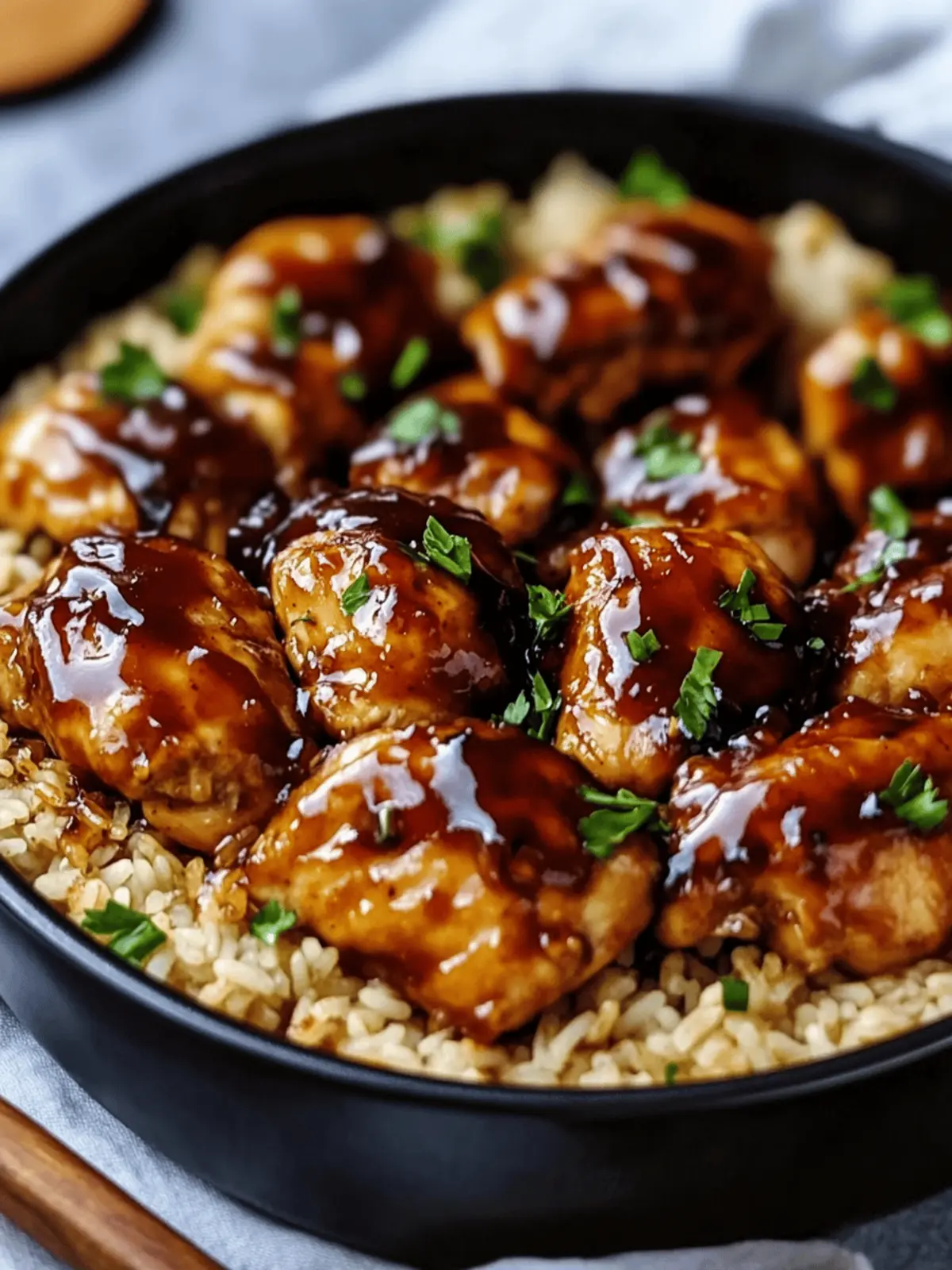 One-Pan Honey BBQ Chicken & Rice