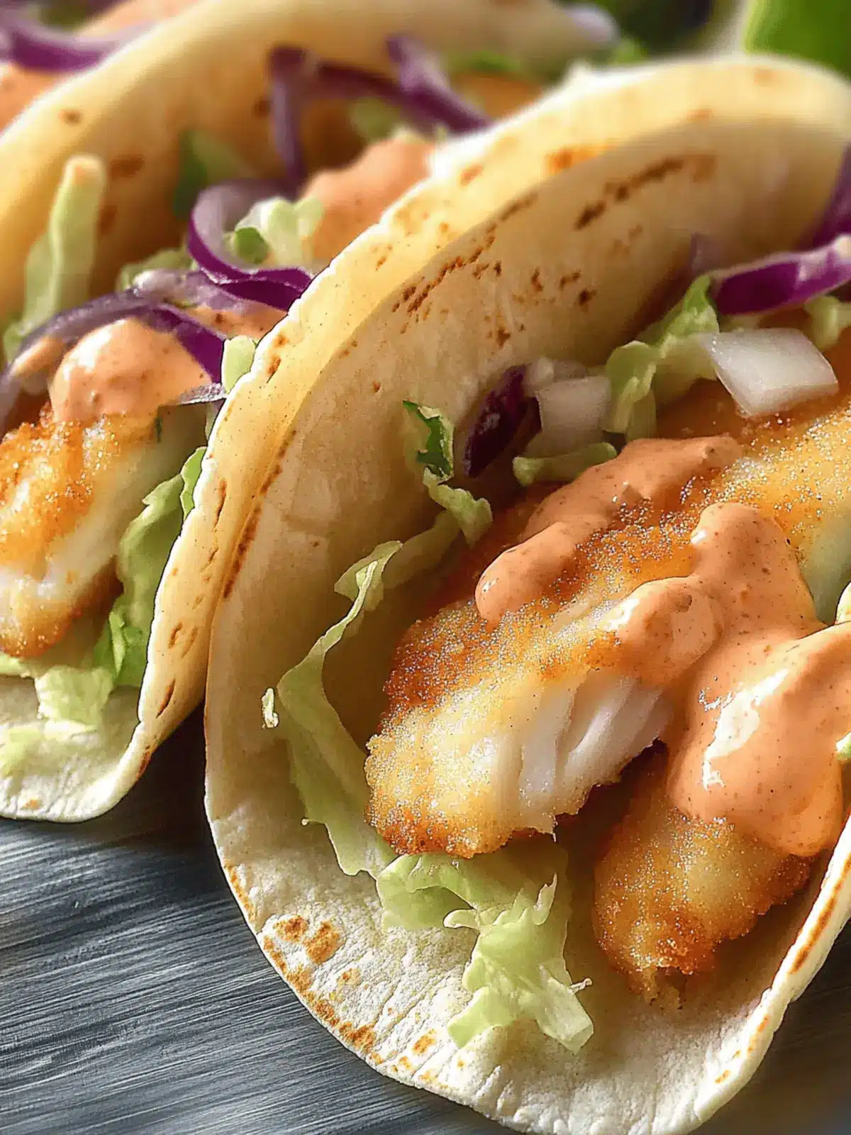 Fish Tacos with Chipotle Ranch Sauce