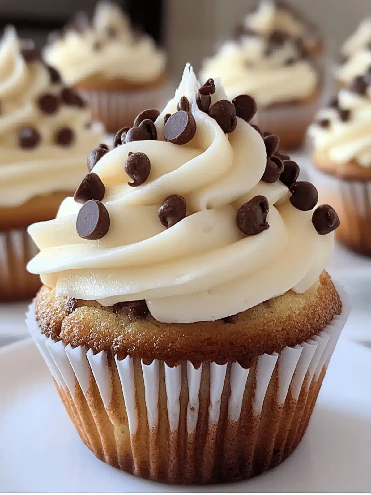 Chocolate Chip Cupcakes with Frosting for Sweet Bliss!