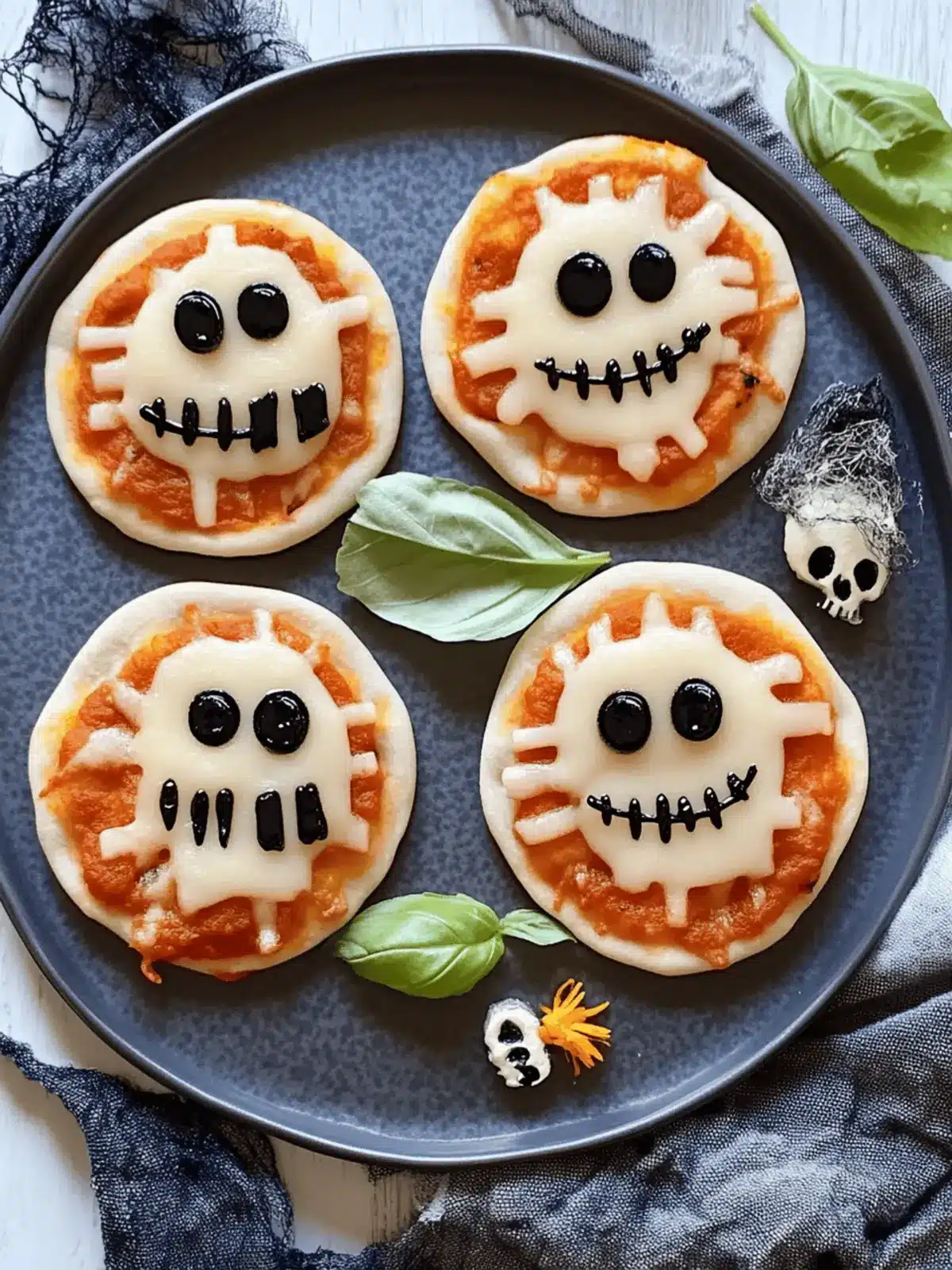 Spooky-Sweet Halloween Mini Pizzas
