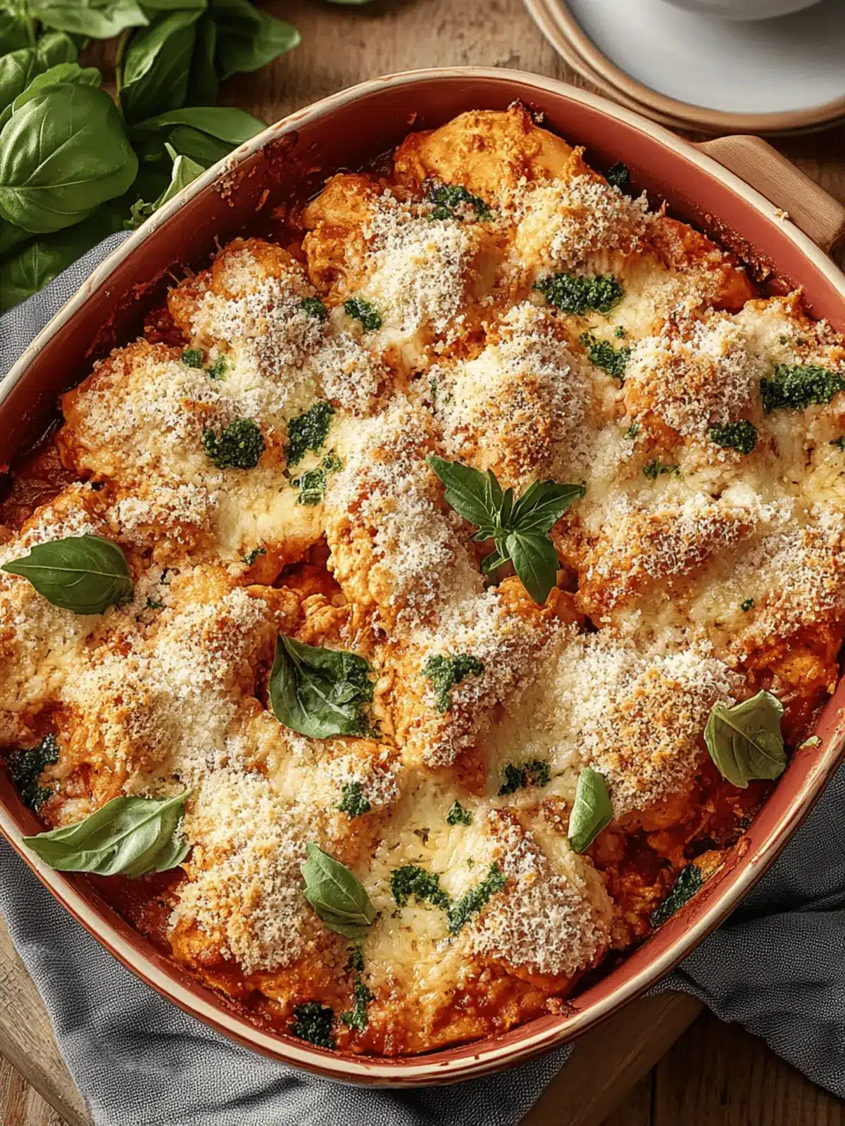 Keto Chicken Parmesan Casserole