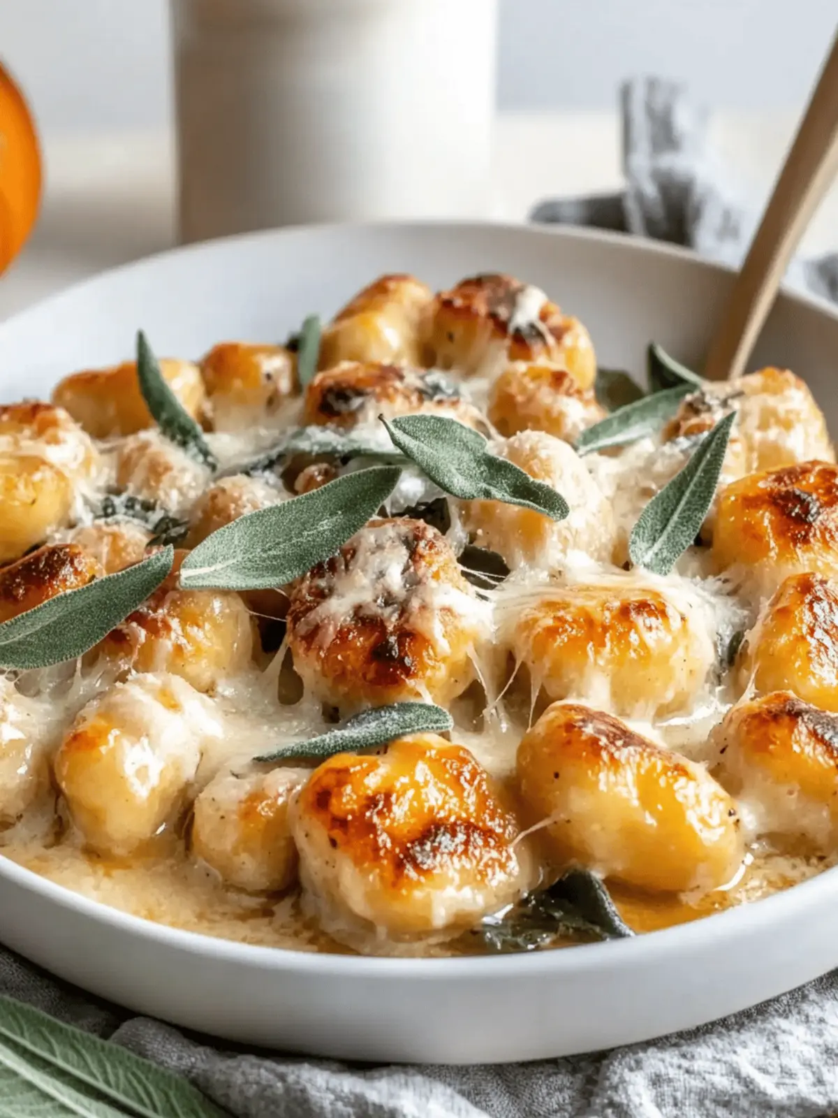 Air Fryer Pumpkin Gnocchi Bake