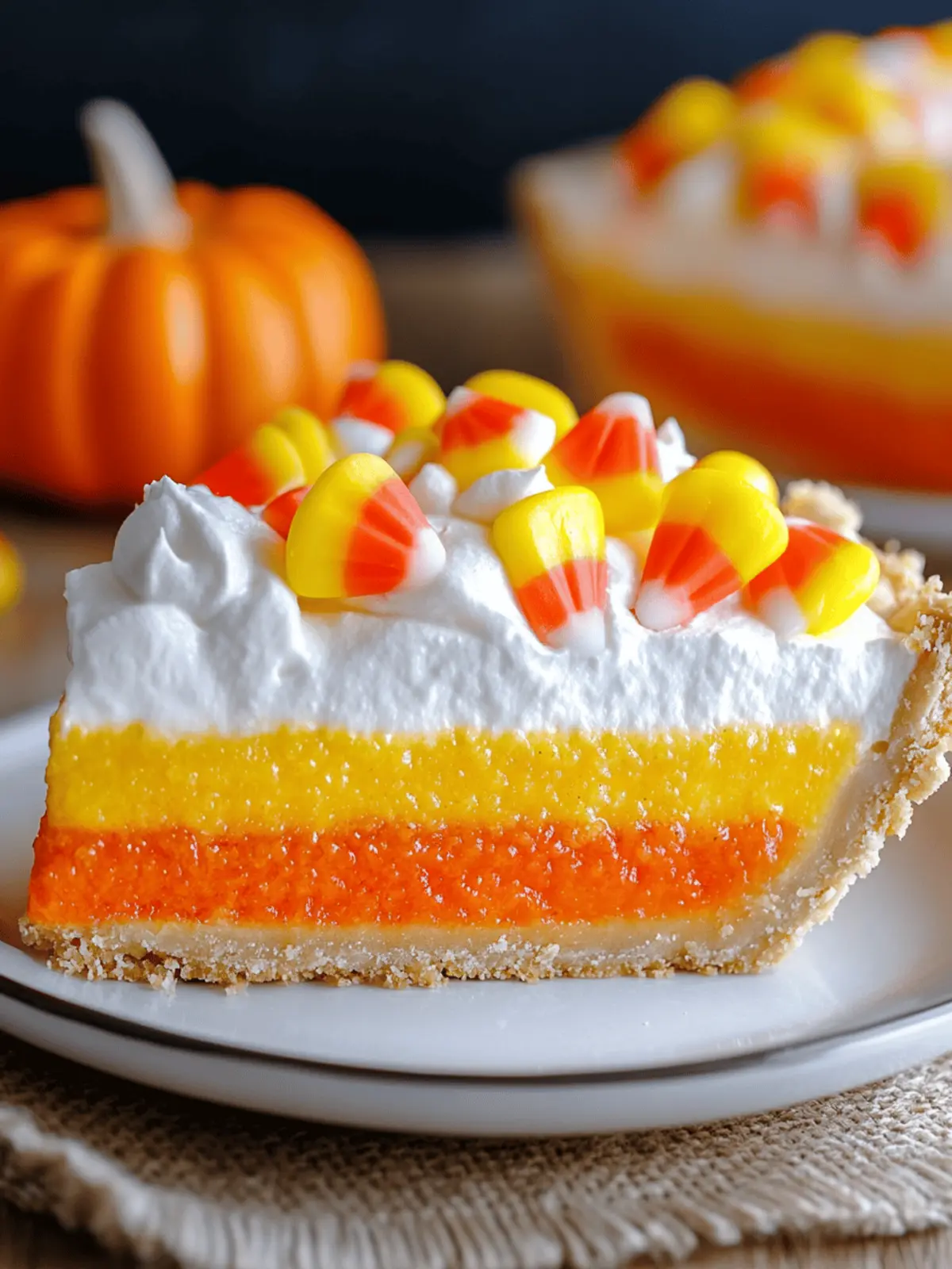 Layered Candy Corn Pie