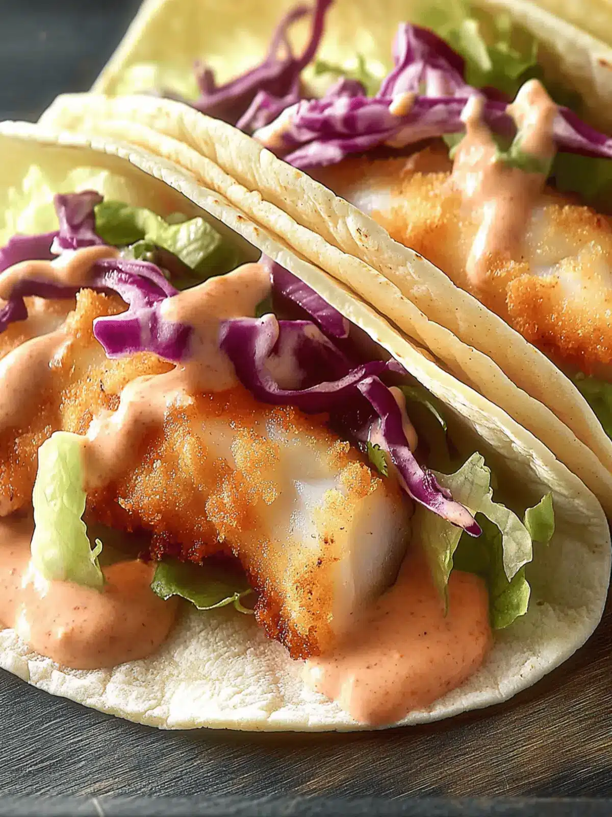 Fish Tacos with Chipotle Ranch Sauce