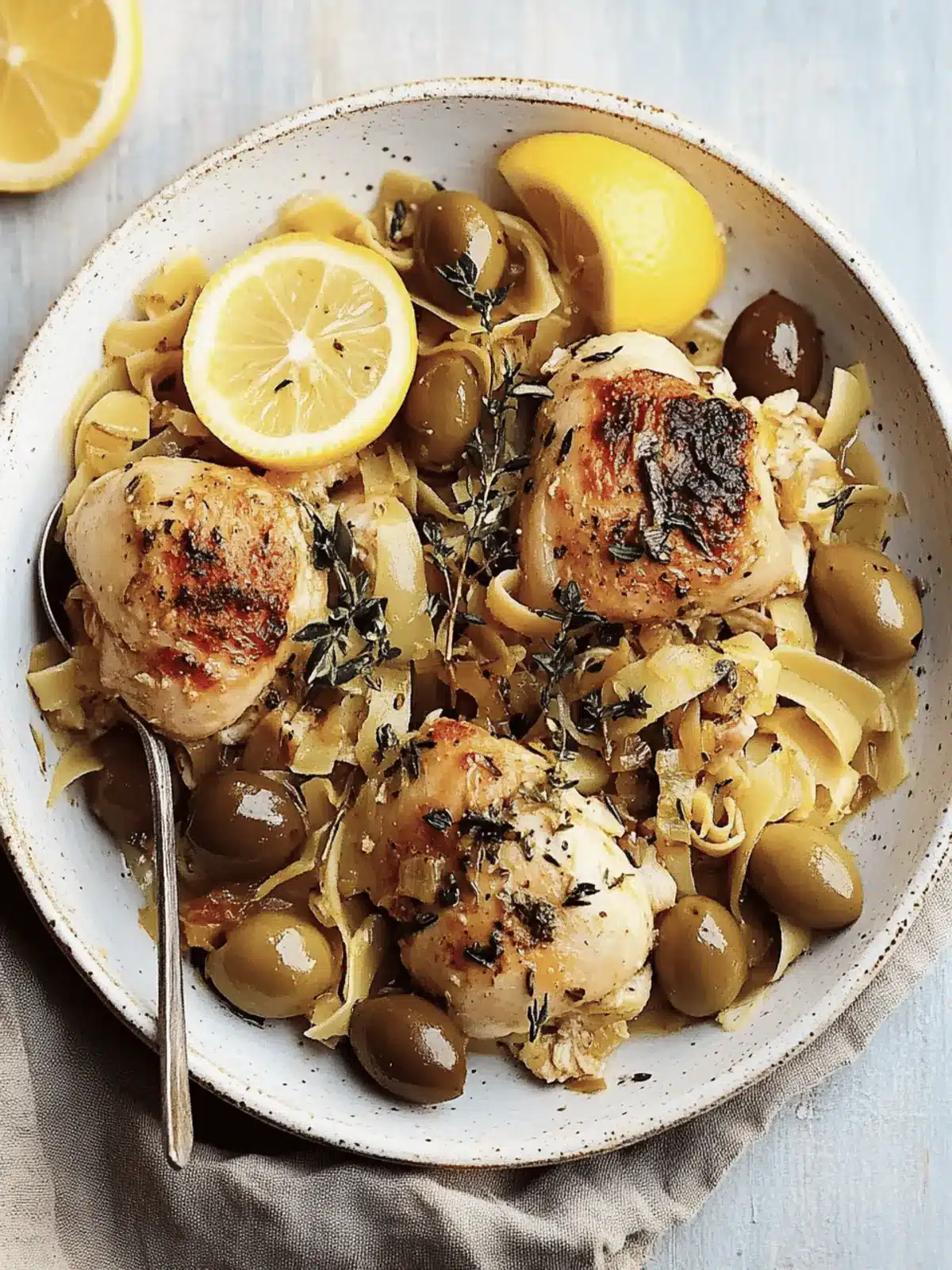 Instant Pot Lemon Chicken with Garlic and Olives Bliss