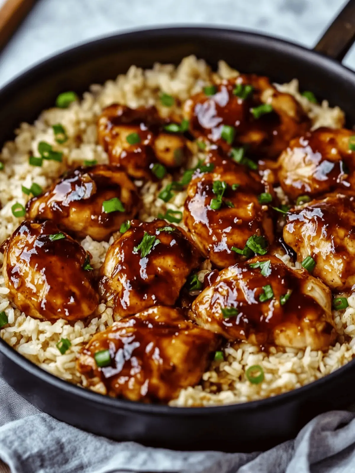 One-Pan Honey BBQ Chicken & Rice