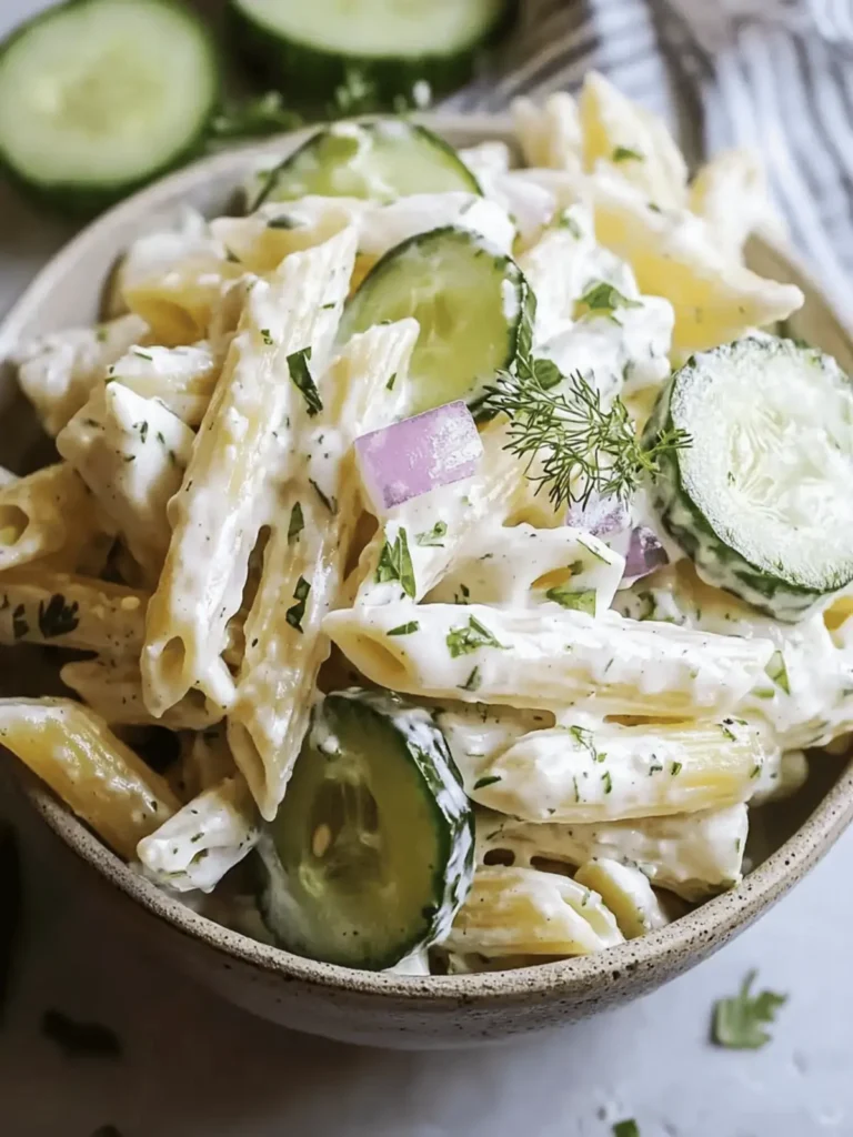 Creamy Cucumber Pasta Salad