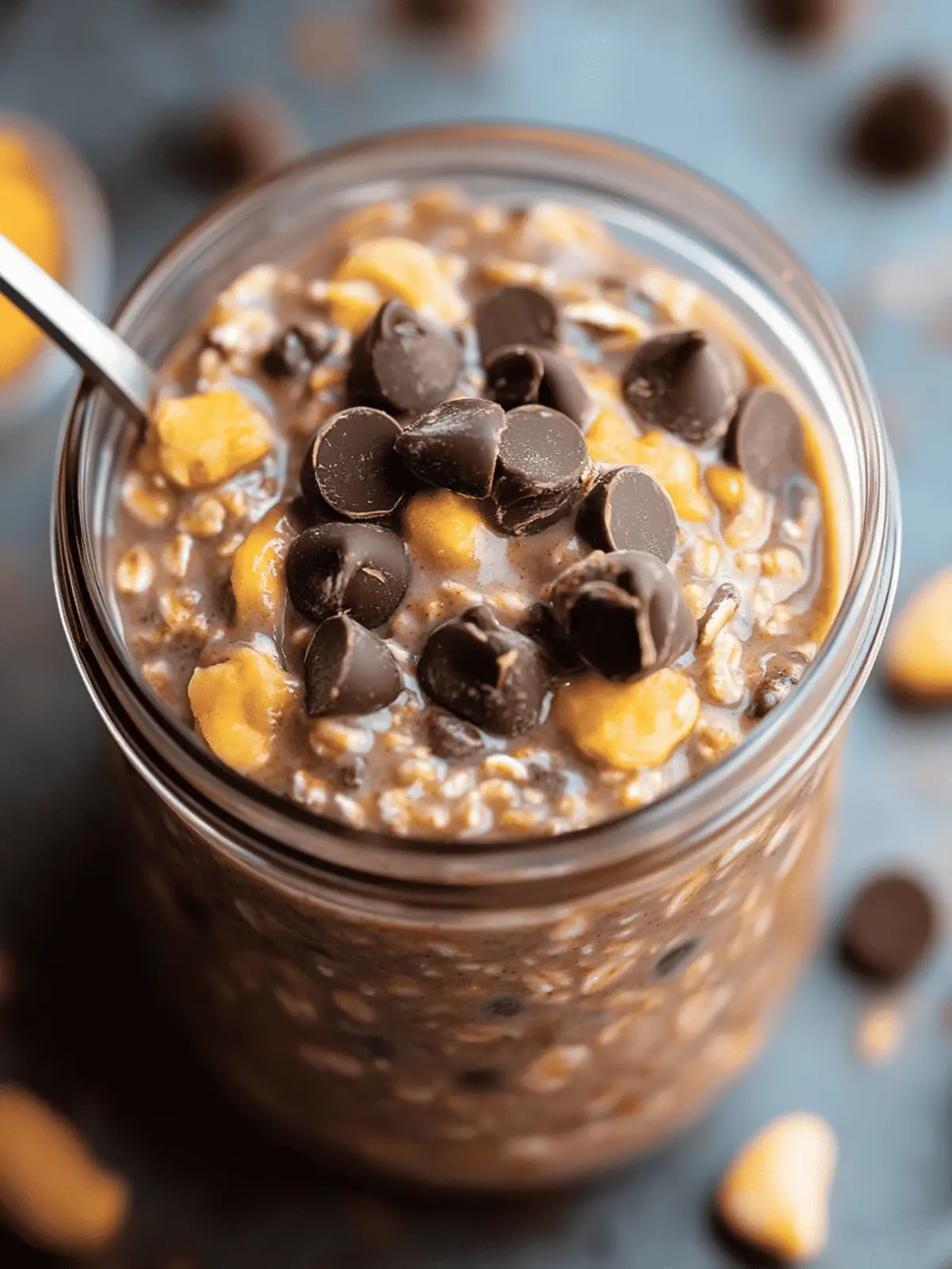 Chocolate Peanut Butter Overnight Oats Recipe