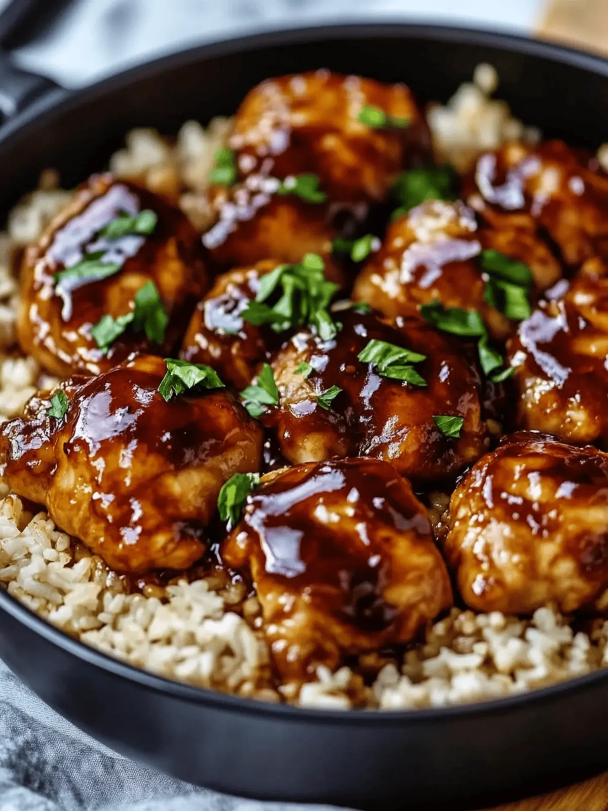 One-Pan Honey BBQ Chicken & Rice