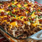 Low-Carb Bacon Cheeseburger Casserole