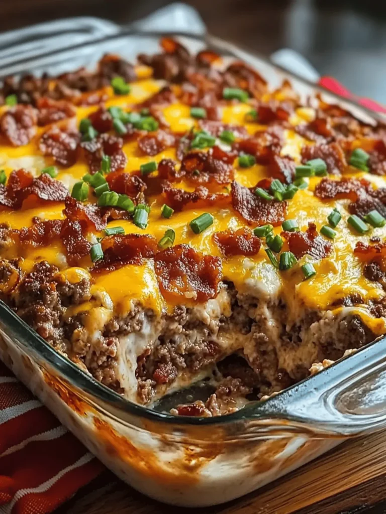 Low-Carb Bacon Cheeseburger Casserole