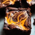 Halloween Cream Cheese Swirl Brownies