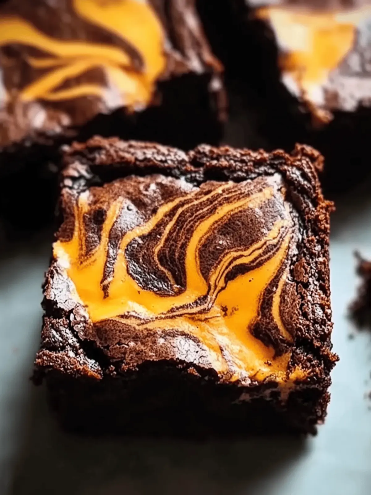 Halloween Cream Cheese Swirl Brownies