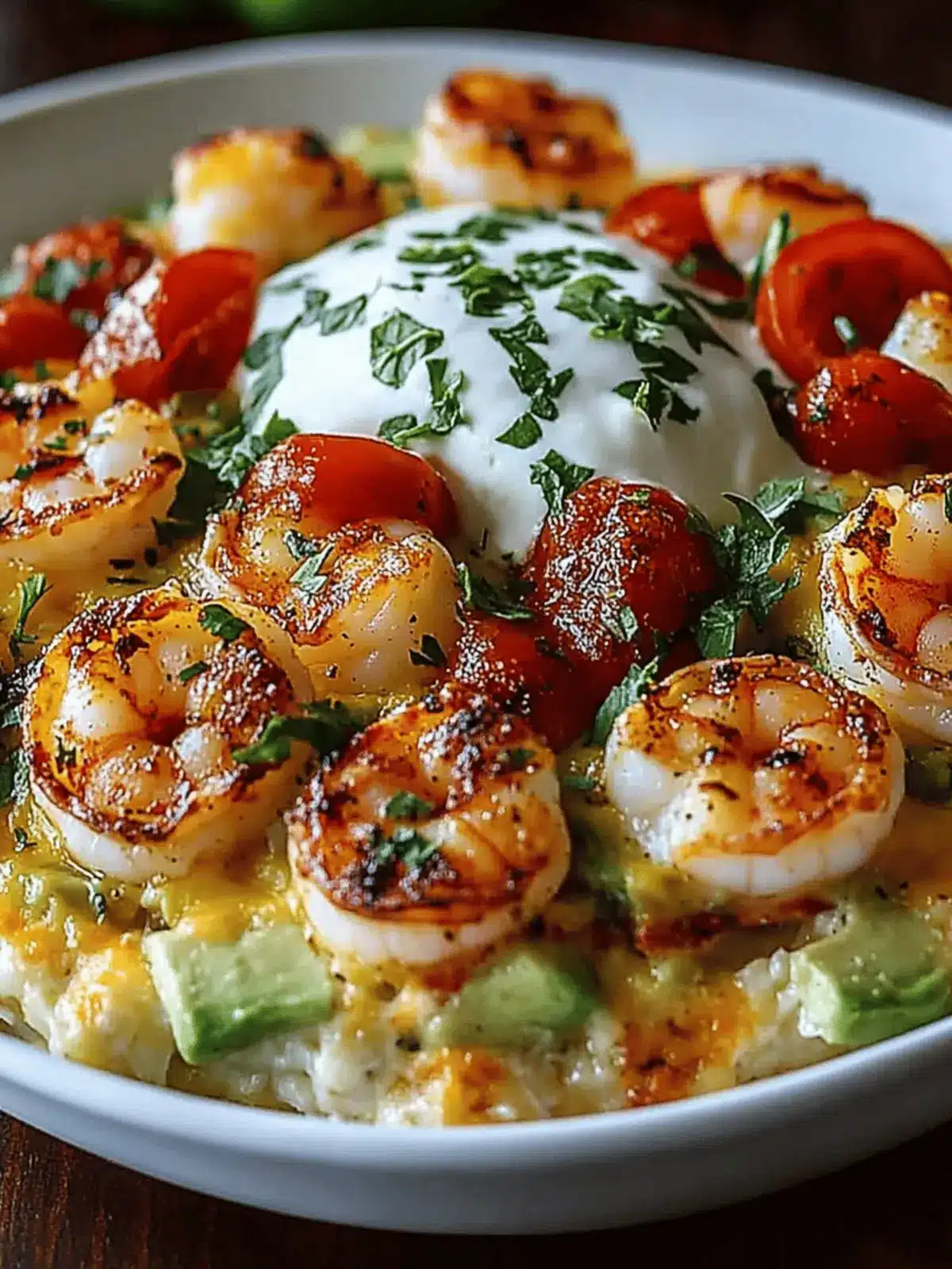Shrimp Avocado Casserole Bake
