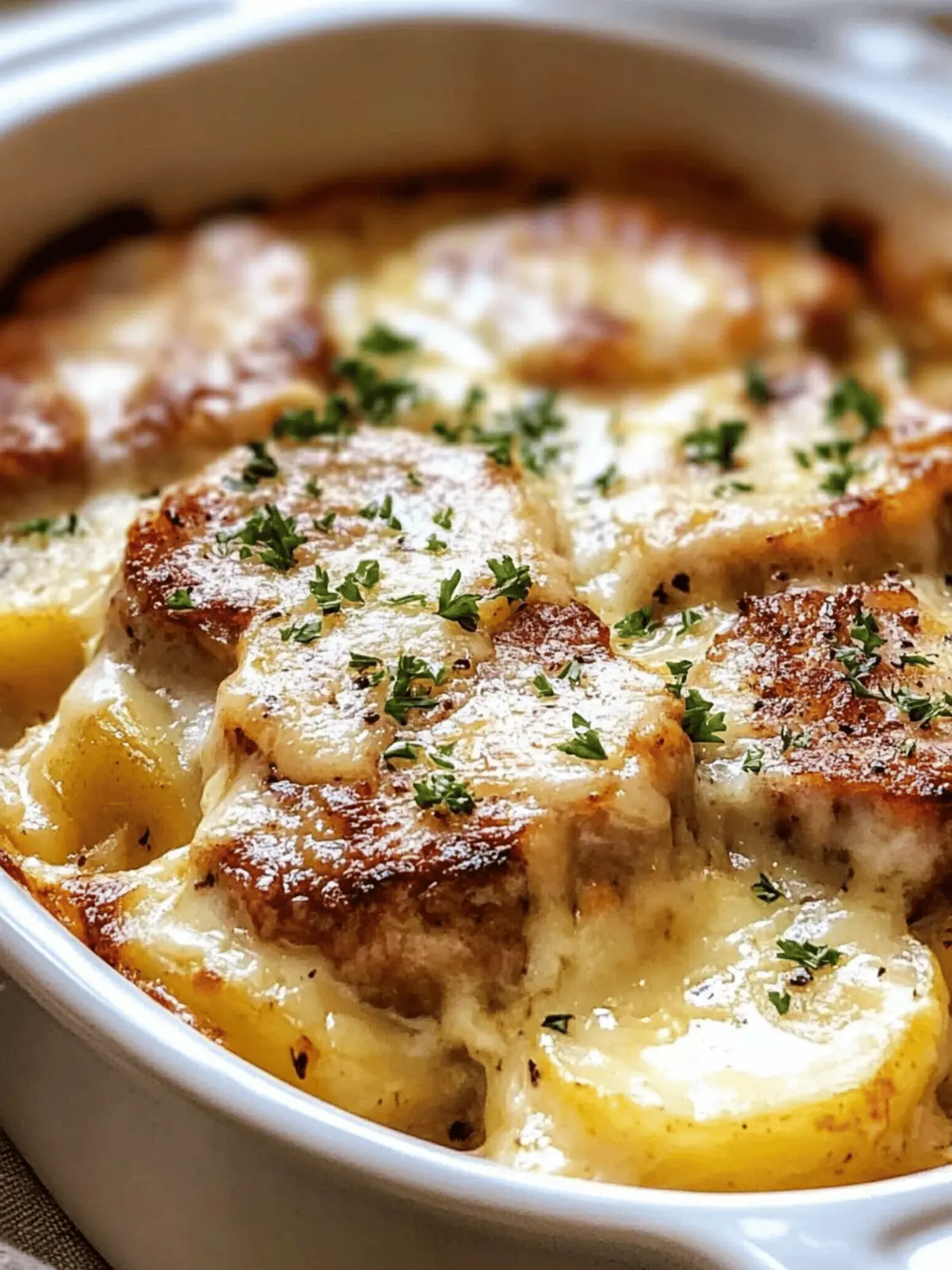 Smothered Pork Chop Scalloped Potato Casserole