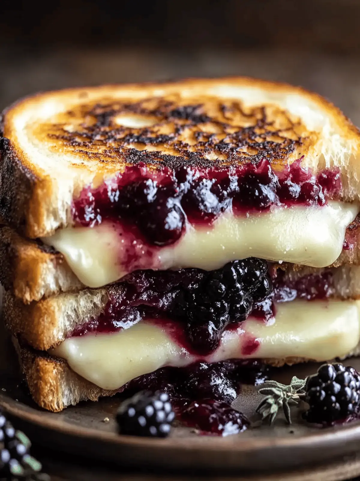 Brie and Blackberry Jam Grilled Cheese