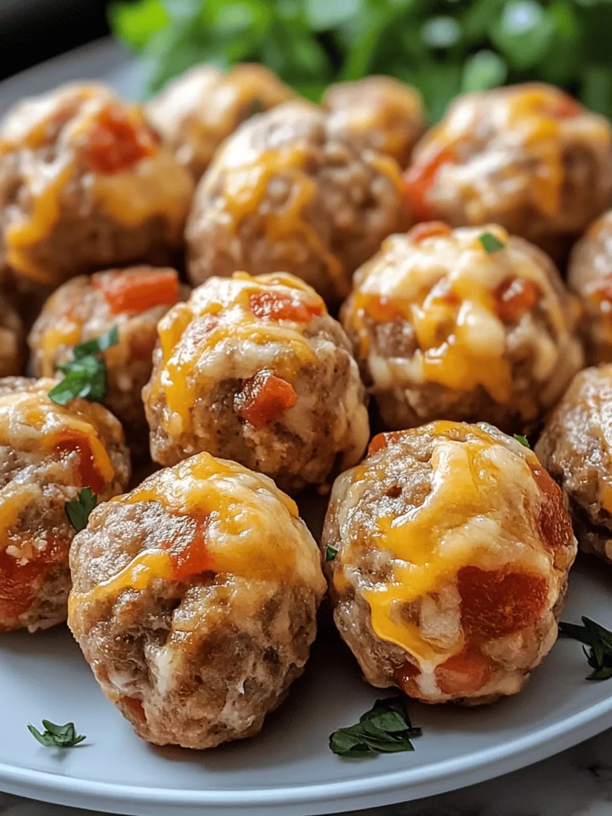 Rotel Cream Cheese Sausage Balls