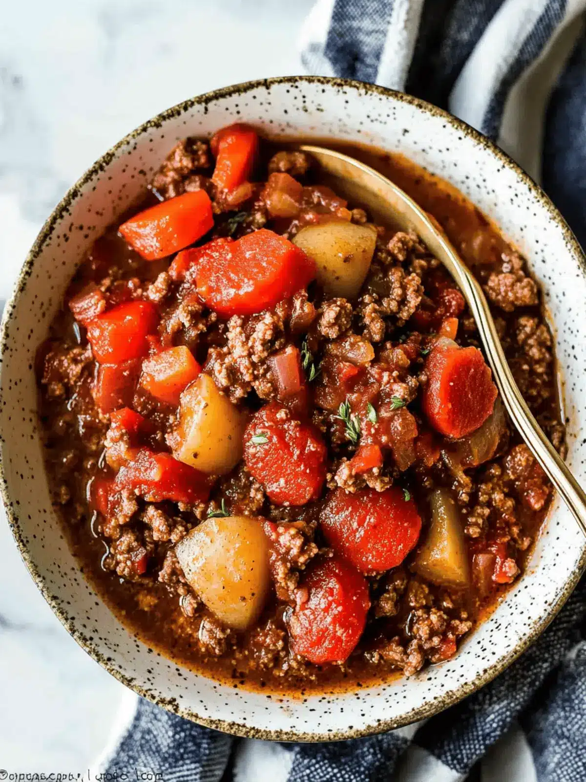 Crockpot Ground Beef Stew