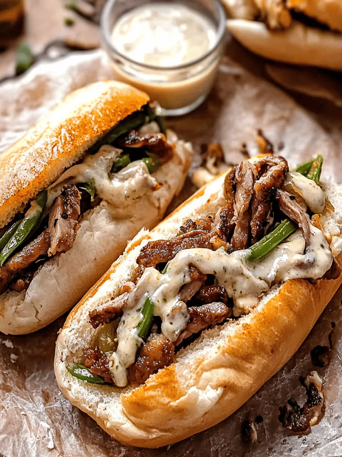 Vegan Philly Cheesesteaks with Seitan
