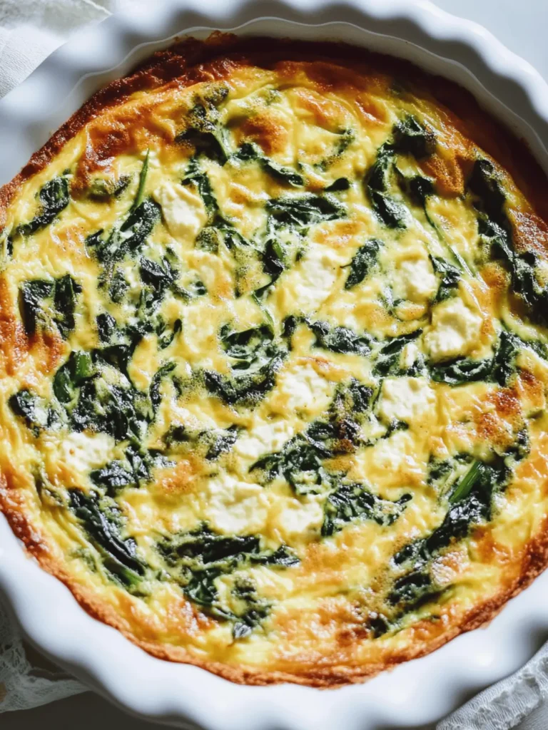 Cottage Cheese and Spinach Crustless Quiche