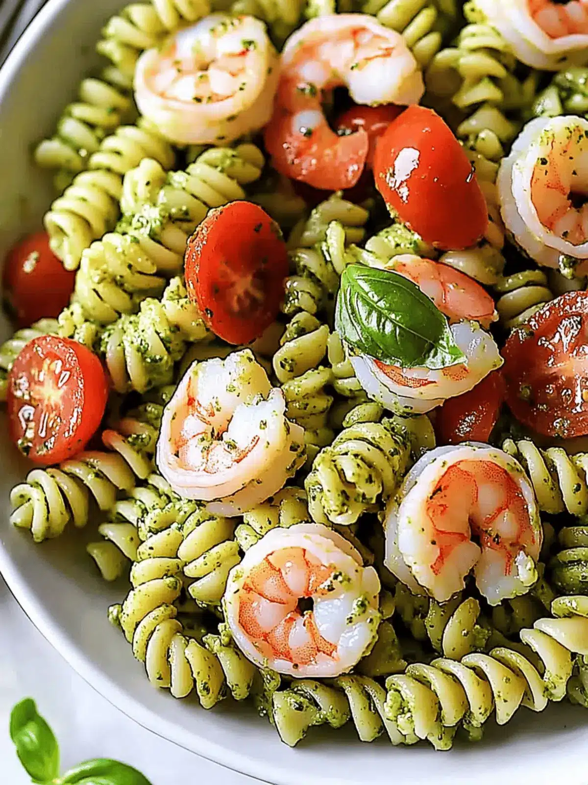 30-Minute Shrimp Pesto Pasta Salad
