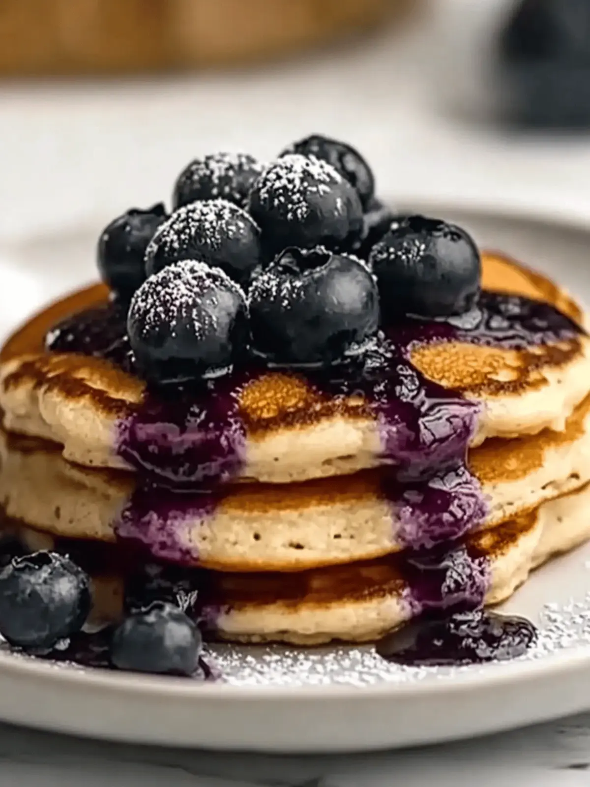 Fluffy Ricotta Pancakes with Salted Blueberry Butter Recipe