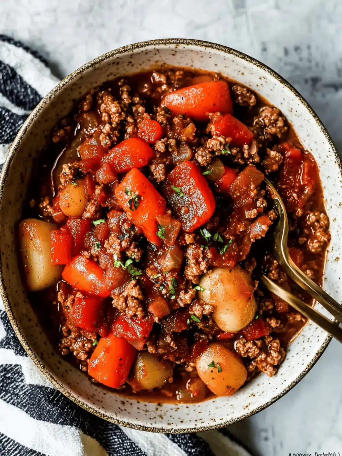 Crockpot Ground Beef Stew