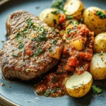 Veal Minute Steak with Romesco Potato Salad (Gluten-Free)