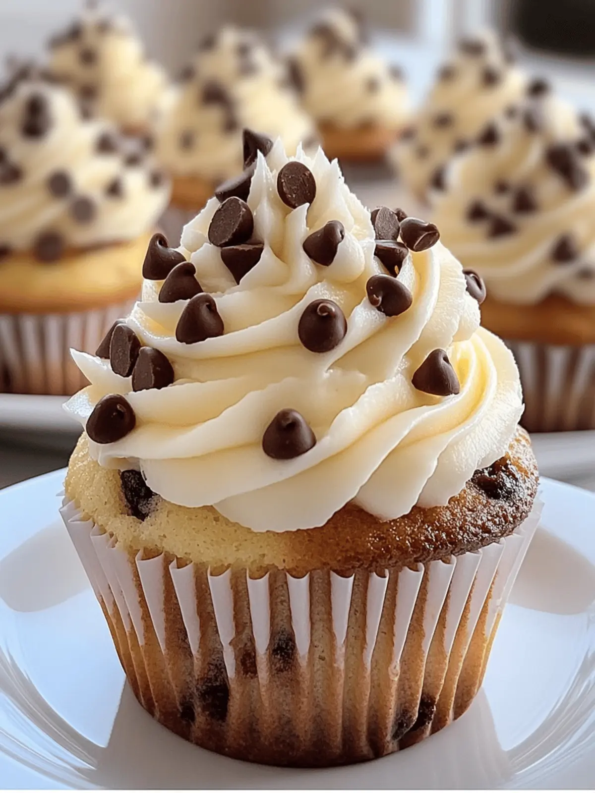 Chocolate Chip Cupcakes with Frosting for Sweet Bliss!