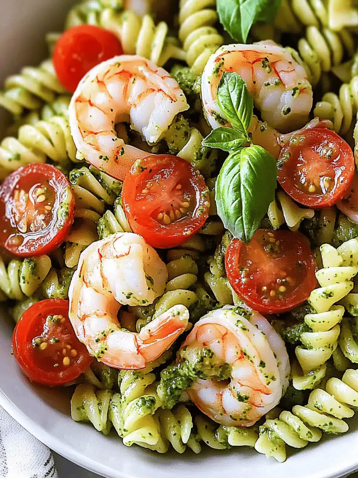30-Minute Shrimp Pesto Pasta Salad