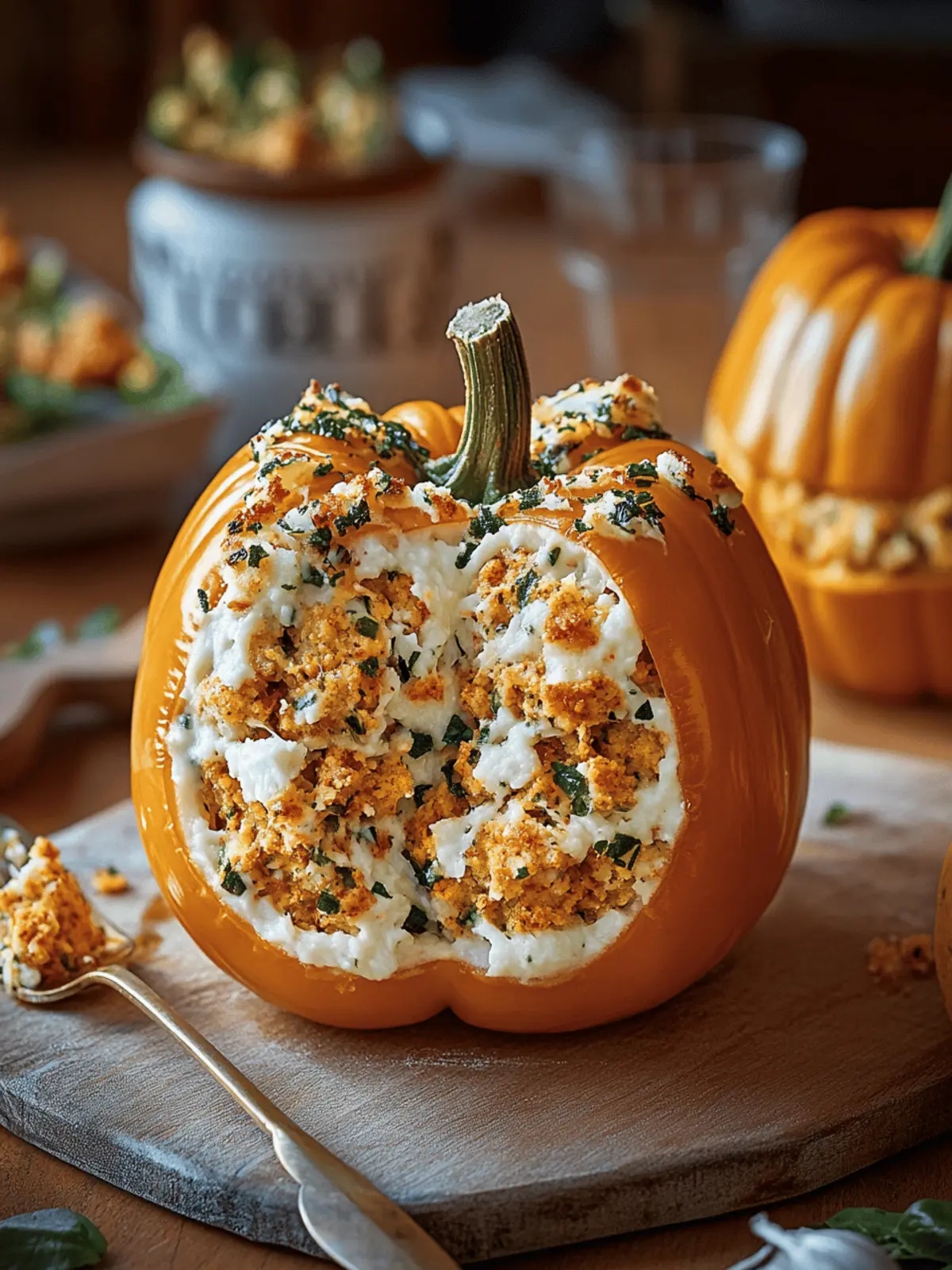 Stuffed Bell Pepper Jack-o’-Lanterns
