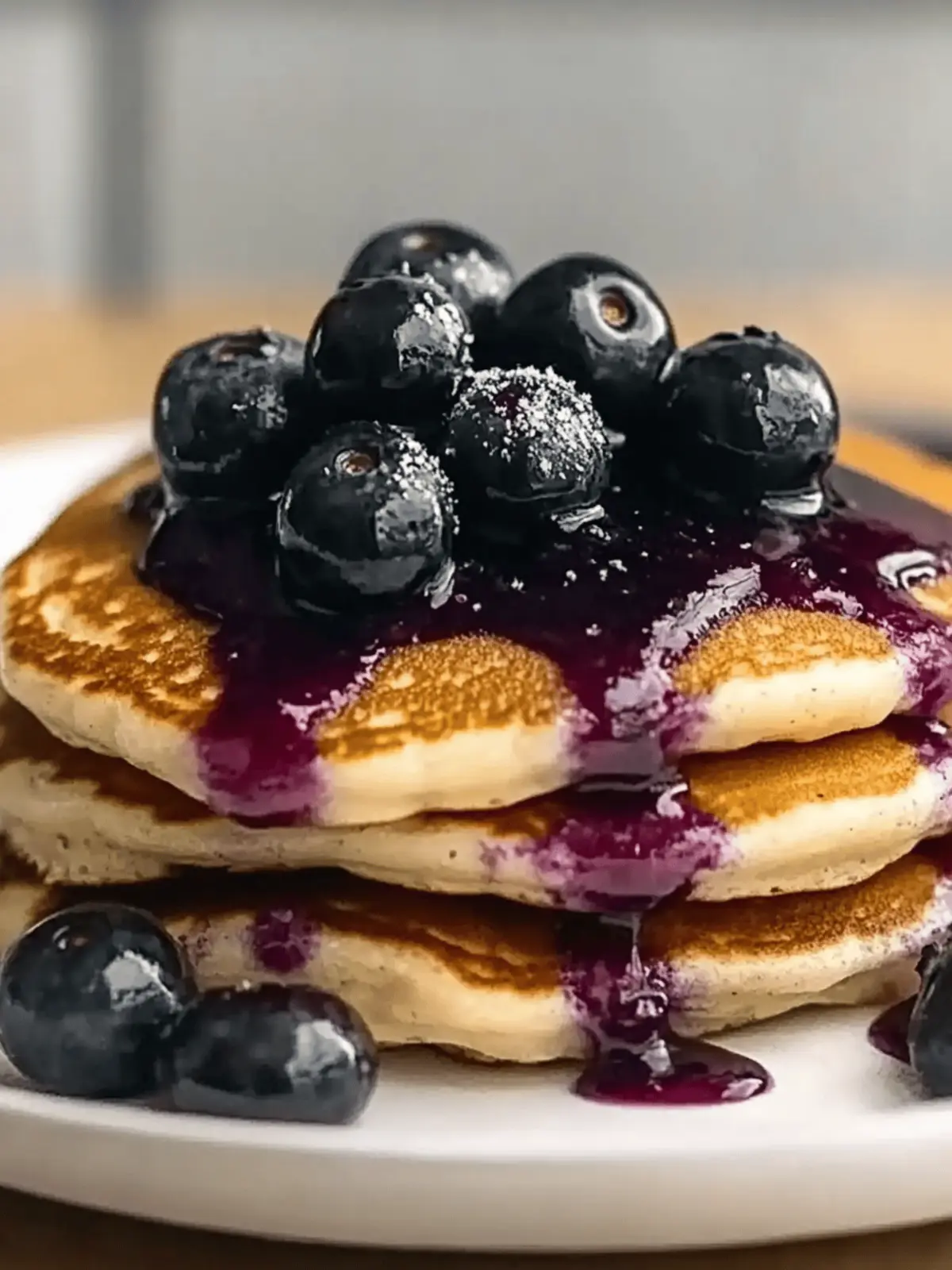 Fluffy Ricotta Pancakes with Salted Blueberry Butter Recipe