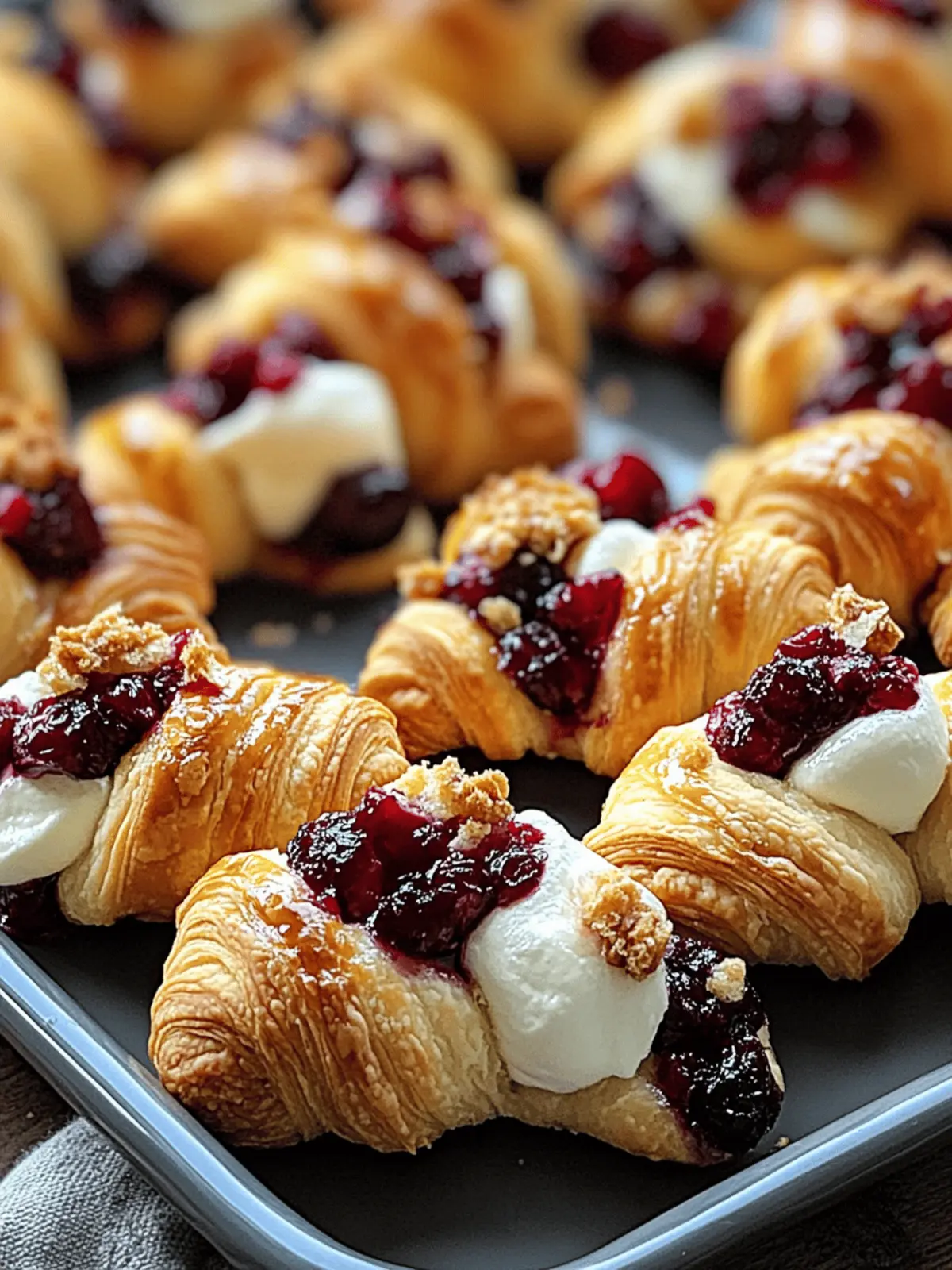 Cranberry Cream Cheese Crescent Bites